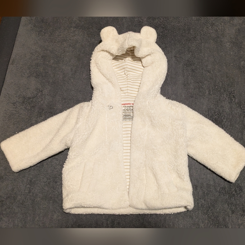 Magnetic Me Cream and White Baby Jacket